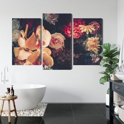 Ljuddämpande tavla - Multi-colored flowers