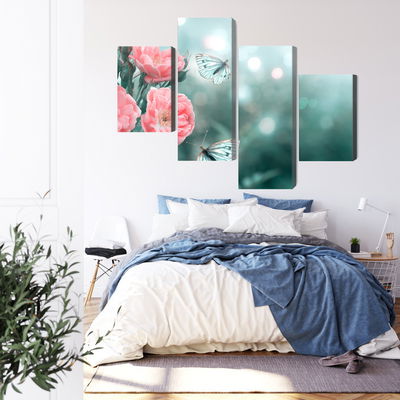 Ljuddämpande tavla - Delicate flowers and 3d