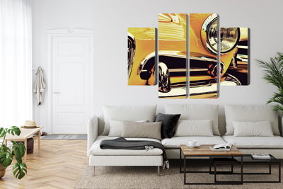 Ljuddämpande tavla - The front of a vintage car