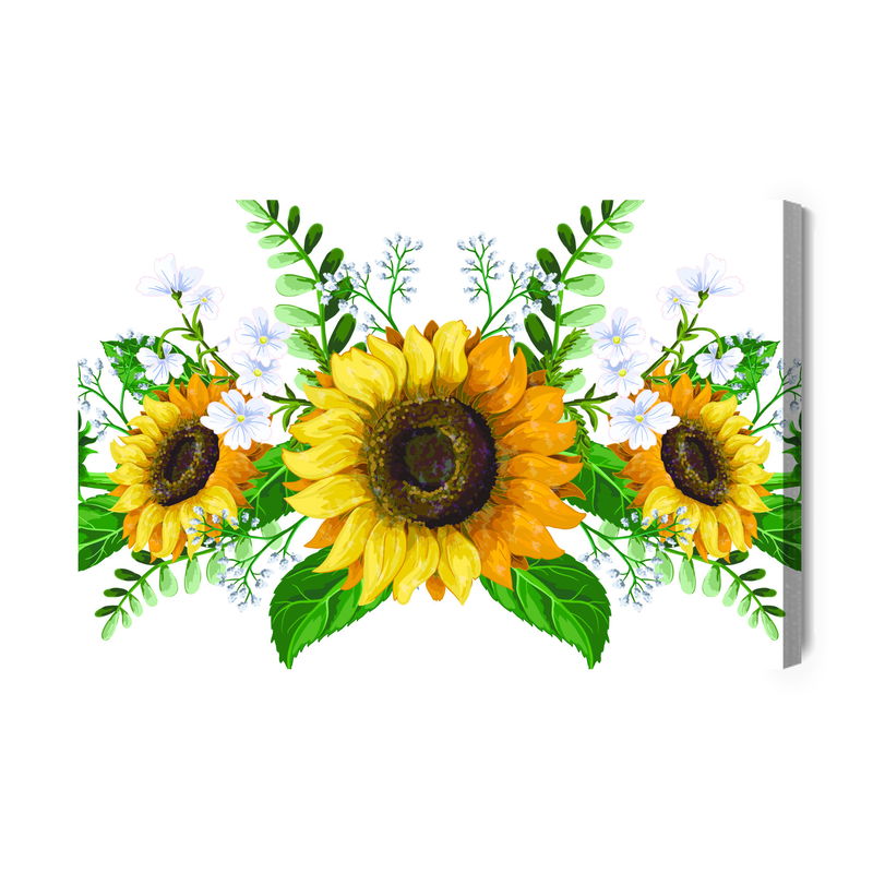 Ljuddämpande tavla - Decorative sunflowers