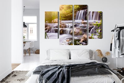 Ljuddämpande tavla - Waterfall at sunset