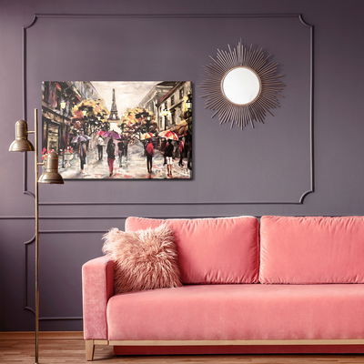 Ljuddämpande tavla - People with colorful