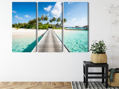 Ljuddämpande tavla - View of the tropical island