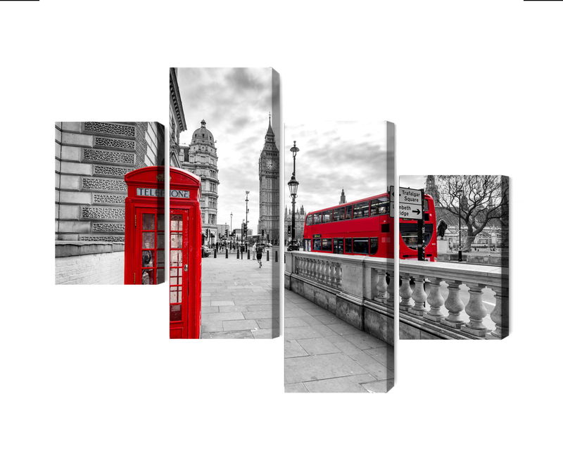 Ljuddämpande tavla - Red phone booth in London