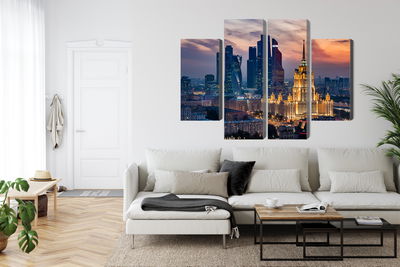 Ljuddämpande tavla - Aerial view of the moscow