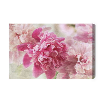 Ljuddämpande tavla - Peonies in retro style