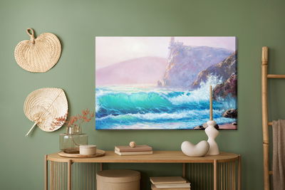 Ljuddämpande tavla - Watercolor waves