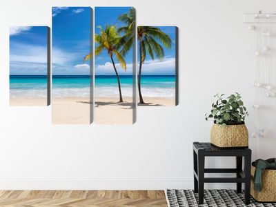 Ljuddämpande tavla - Caribbean beach 3d