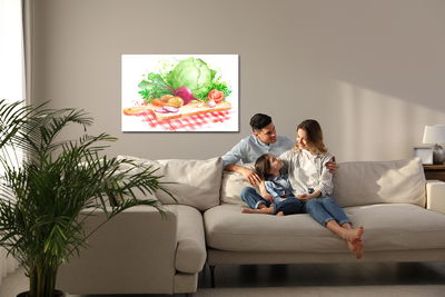 Ljuddämpande tavla - Vegetables on a chopping