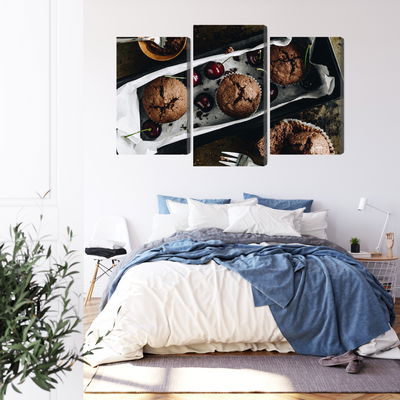 Ljuddämpande tavla - Muffins with cherries