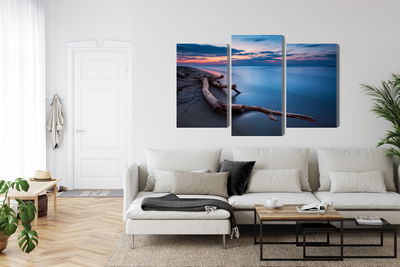 Ljuddämpande tavla - The sea landscape at evening