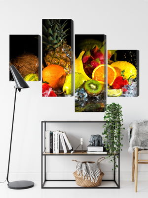 Ljuddämpande tavla - Fruit with a splash of water