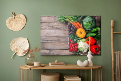Ljuddämpande tavla - Vegetable basket on the table