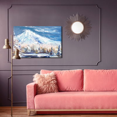 Ljuddämpande tavla - Winter mountain landscape