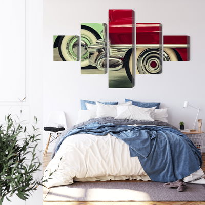 Ljuddämpande tavla - Stylish vintage car wheels