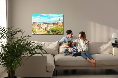 Ljuddämpande tavla - Panorama of Rome like painted