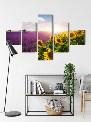 Ljuddämpande tavla - Lavender and sunflower