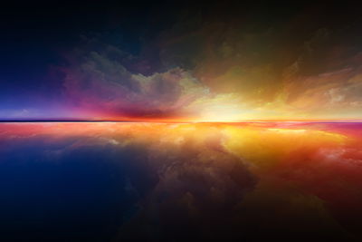 Ljuddämpande tavla - The abstract horizon