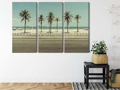 Ljuddämpande tavla - Palm trees on the ipanema