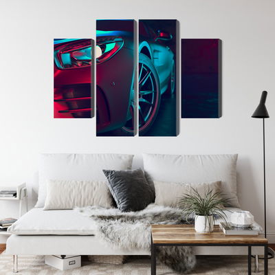 Ljuddämpande tavla - Front of a 3d sports car