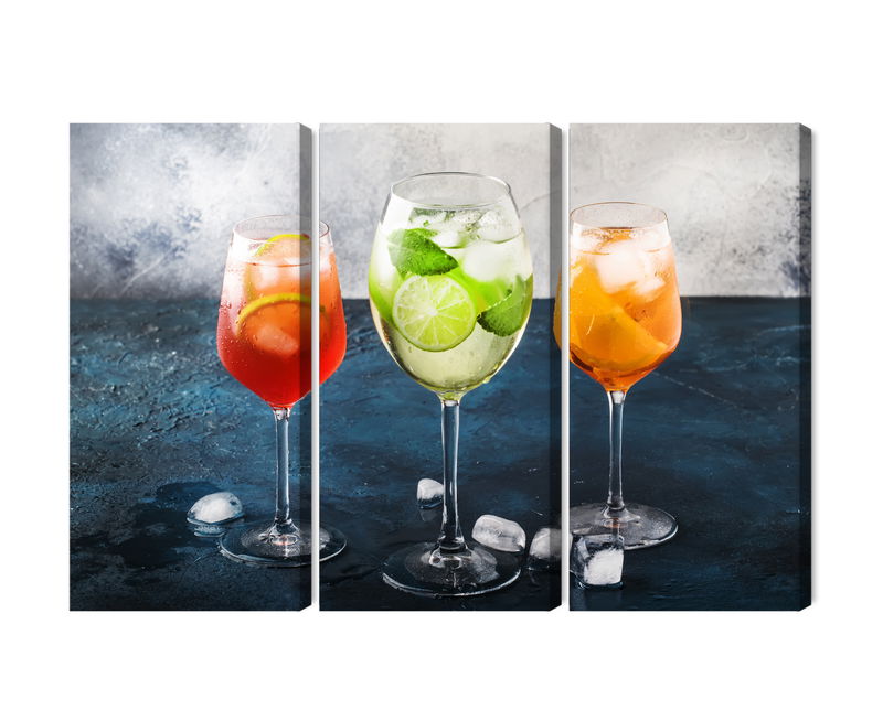 Ljuddämpande tavla - Glasses with summer cocktails