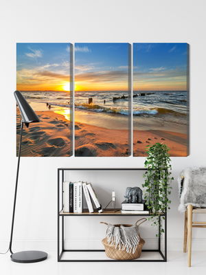 Ljuddämpande tavla - Baltic sea at sunset