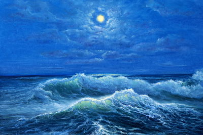 Ljuddämpande tavla - Waves at sea