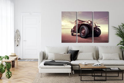 Ljuddämpande tavla - Vintage car with a 3d effect