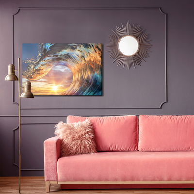 Ljuddämpande tavla - Colorful sea wave