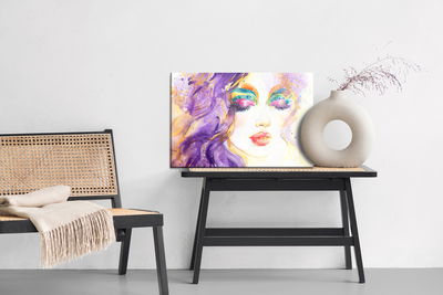 Ljuddämpande tavla - Abstract female portrait