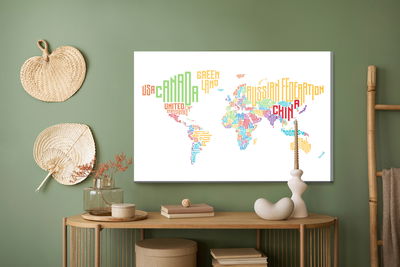 Ljuddämpande tavla - World map - subtitles