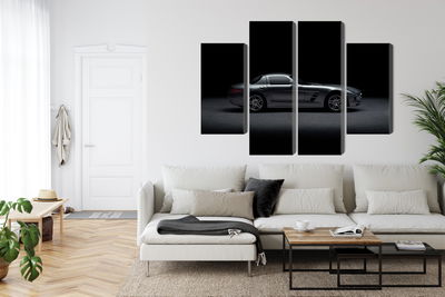 Ljuddämpande tavla - Sports car on a dark