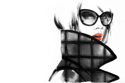 Ljuddämpande tavla - Stylish female portrait