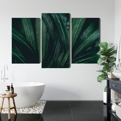 Ljuddämpande tavla - Dark green leaves on a macro