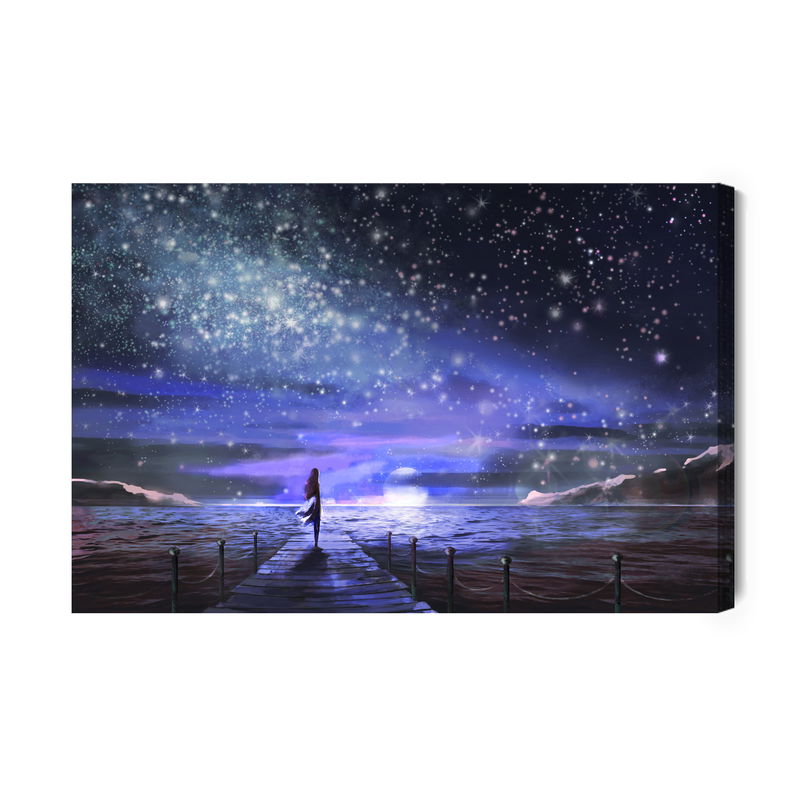 Ljuddämpande tavla - The night sea and the stars