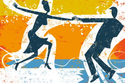 Ljuddämpande tavla - Dancing couple