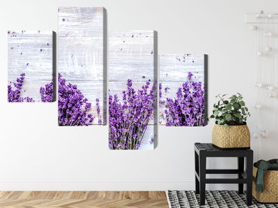 Ljuddämpande tavla - Lavender flowers on a rustic