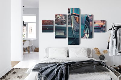 Ljuddämpande tavla - Retro style cars