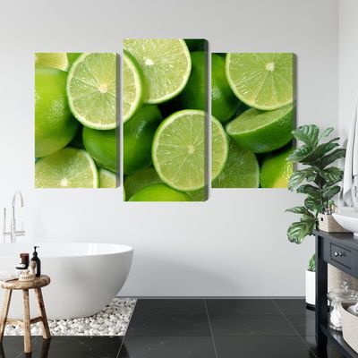 Ljuddämpande tavla - Lime halves