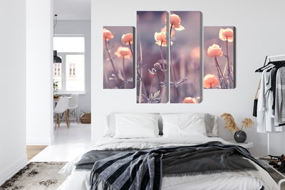 Ljuddämpande tavla - Spring 3d flowers