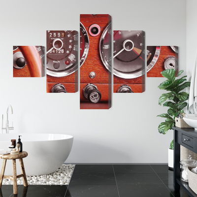 Ljuddämpande tavla - Counters in a retro car