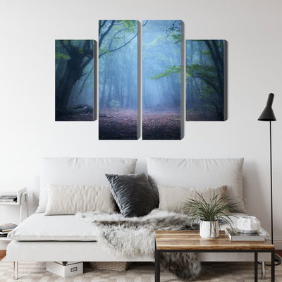 Ljuddämpande tavla - Hazy 3d forest landscape