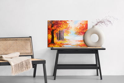 Ljuddämpande tavla - Forest landscape in autumn