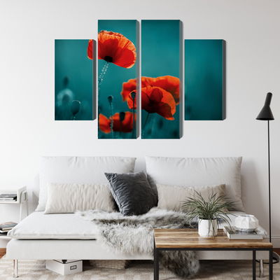 Ljuddämpande tavla - Macro poppies