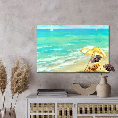 Ljuddämpande tavla - Sunny beach and sea