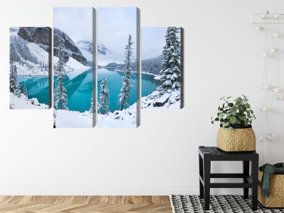 Ljuddämpande tavla - Moraine Lake in winter
