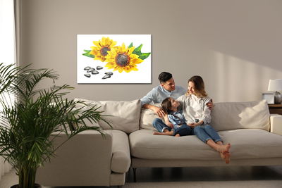 Ljuddämpande tavla - Flowers and sunflower seeds