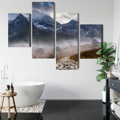 Ljuddämpande tavla - Misty landscape with hala