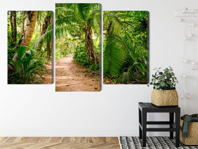 Ljuddämpande tavla - Path in a tropical 3d forest