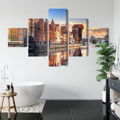 Ljuddämpande tavla - Gdansk motlawa at sunrise